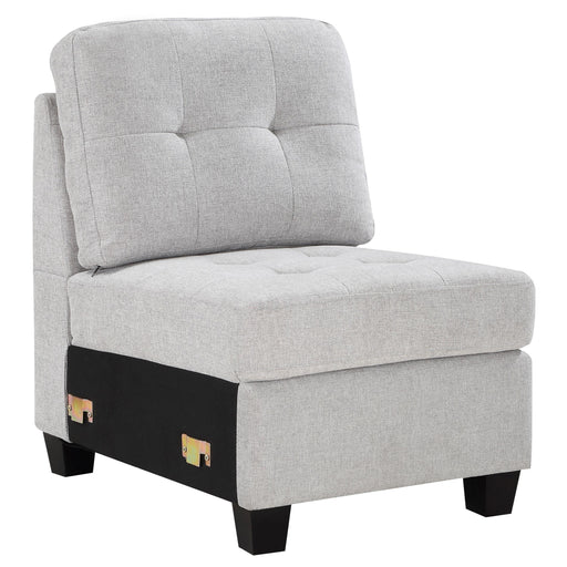 Georgina Upholstered Armless Chair Steel - Casa Morelos / Coahuila Furniture (Oklahoma City, OK)