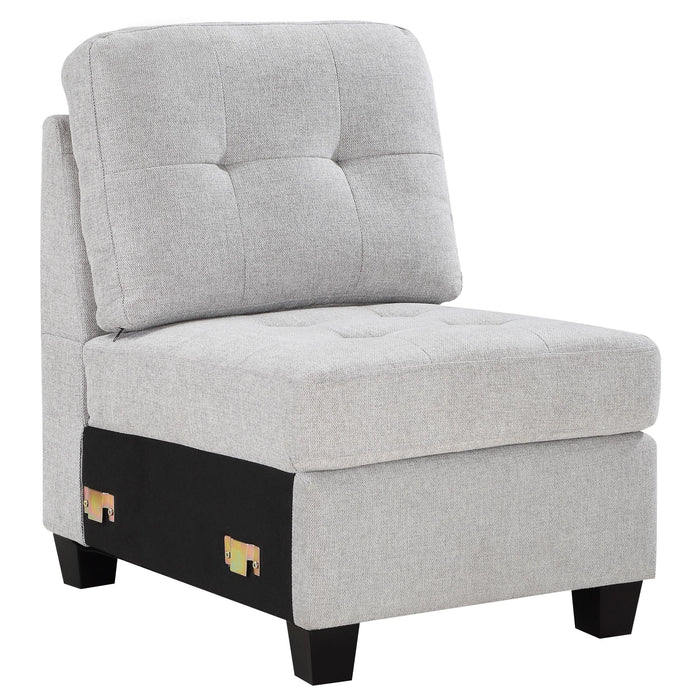Georgina Upholstered Armless Chair Steel - Casa Morelos / Coahuila Furniture (Oklahoma City, OK)