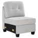 Georgina Upholstered Armless Chair Steel - Casa Morelos / Coahuila Furniture (Oklahoma City, OK)