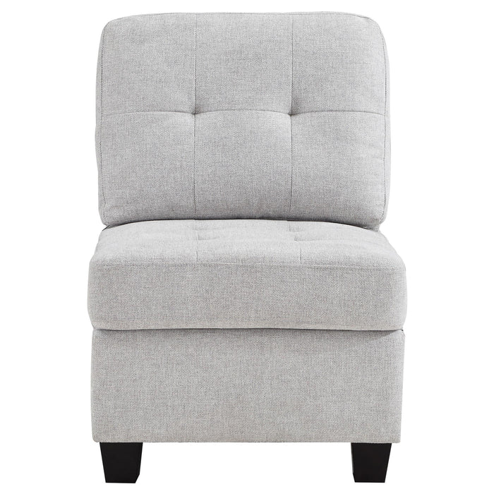 Georgina Upholstered Armless Chair Steel - Casa Morelos / Coahuila Furniture (Oklahoma City, OK)