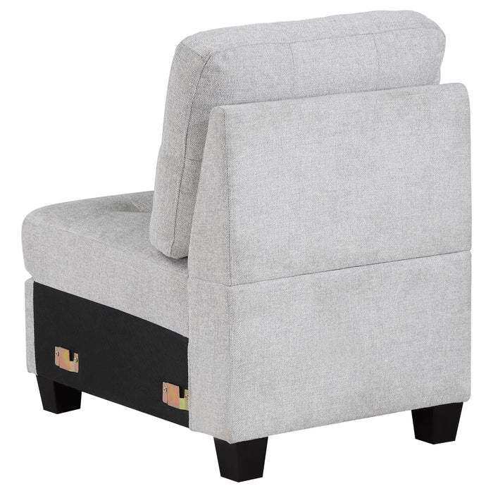 Georgina Upholstered Armless Chair Steel - Casa Morelos / Coahuila Furniture (Oklahoma City, OK)