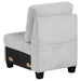 Georgina Upholstered Armless Chair Steel - Casa Morelos / Coahuila Furniture (Oklahoma City, OK)