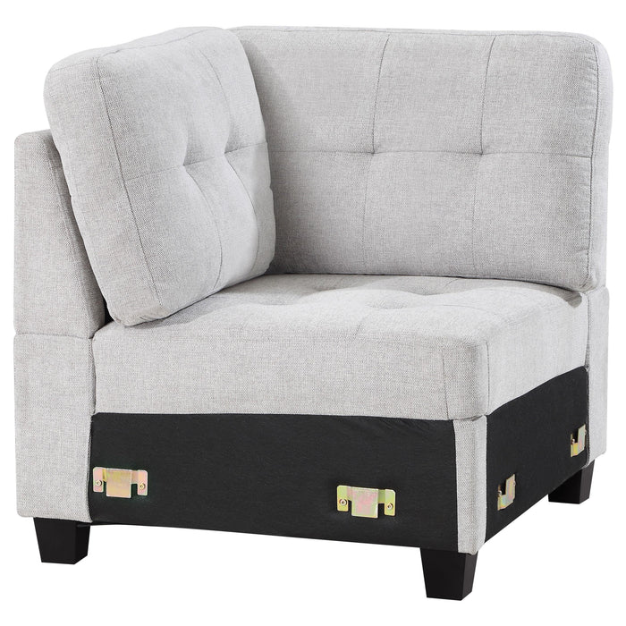 Georgina Upholstered Corner Chair Steel - Casa Morelos / Coahuila Furniture (Oklahoma City, OK)