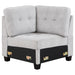 Georgina Upholstered Corner Chair Steel - Casa Morelos / Coahuila Furniture (Oklahoma City, OK)