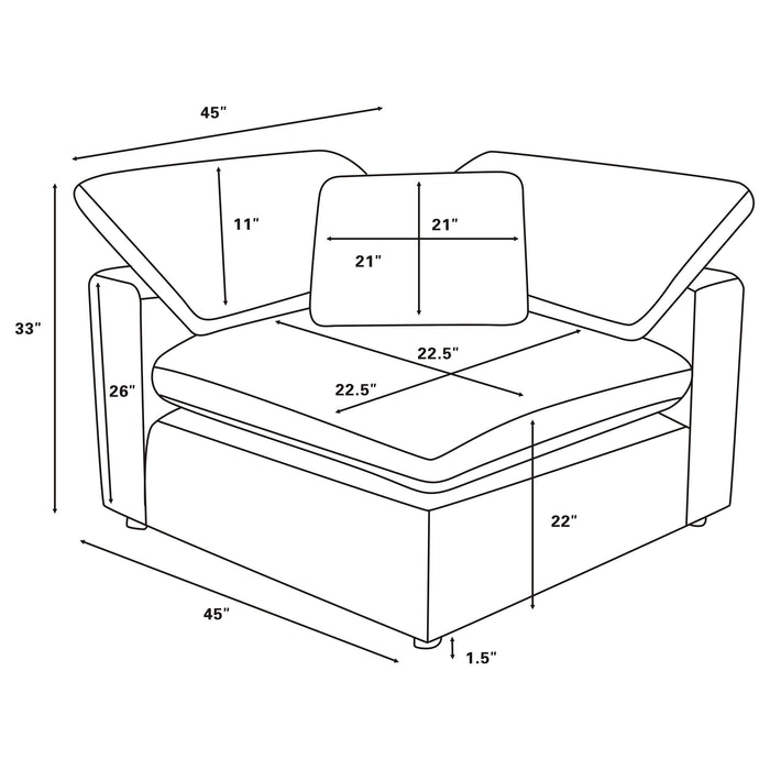 Raleigh Modular Sectionals Grey - Casa Morelos / Coahuila Furniture (Oklahoma City, OK)