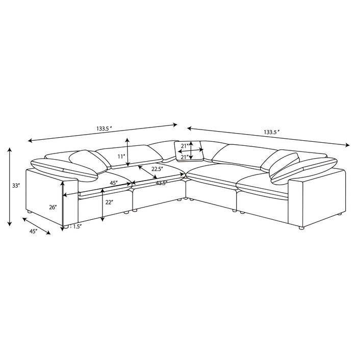 Raleigh Modular Sectionals Grey - Casa Morelos / Coahuila Furniture (Oklahoma City, OK)