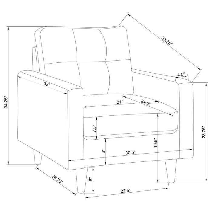 Watsonville Stationary Black Set 3 Pc - Casa Morelos / Coahuila Furniture (Oklahoma City, OK)
