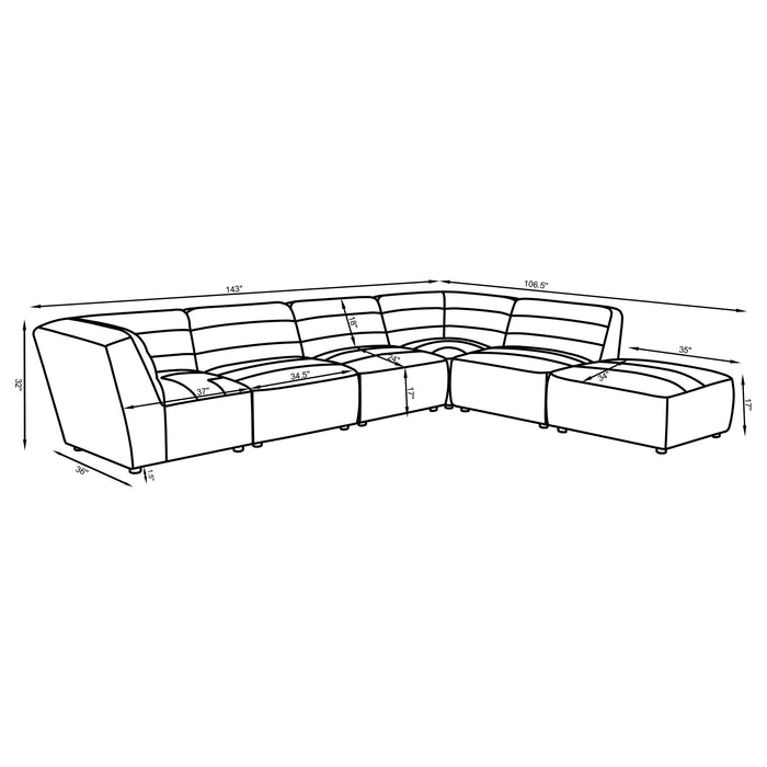 Sunny 6 Pc Sectional - Casa Morelos / Coahuila Furniture (Oklahoma City, OK)