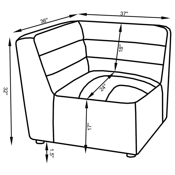 Sunny Upholstered Corner Chair - Casa Morelos / Coahuila Furniture (Oklahoma City, OK)