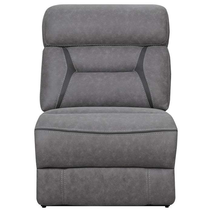 Higgins Upholstered Armless Chair Grey - Casa Morelos / Coahuila Furniture (Oklahoma City, OK)