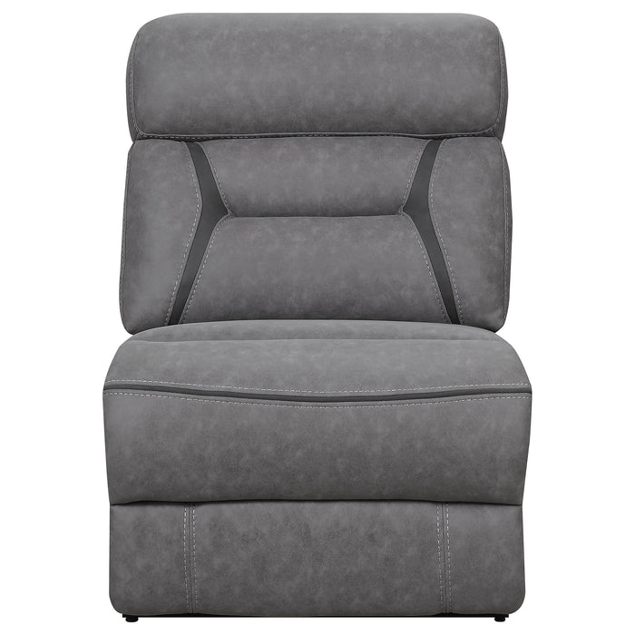 Higgins Reclining Grey Sectional - Casa Morelos / Coahuila Furniture (Oklahoma City, OK)