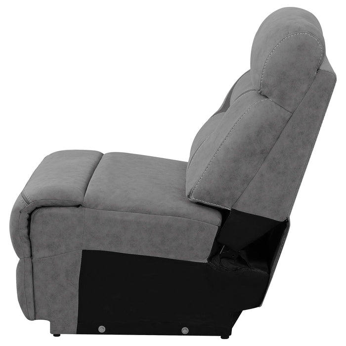 Higgins Upholstered Armless Chair Grey - Casa Morelos / Coahuila Furniture (Oklahoma City, OK)