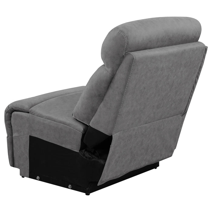 Higgins Upholstered Armless Chair Grey - Casa Morelos / Coahuila Furniture (Oklahoma City, OK)