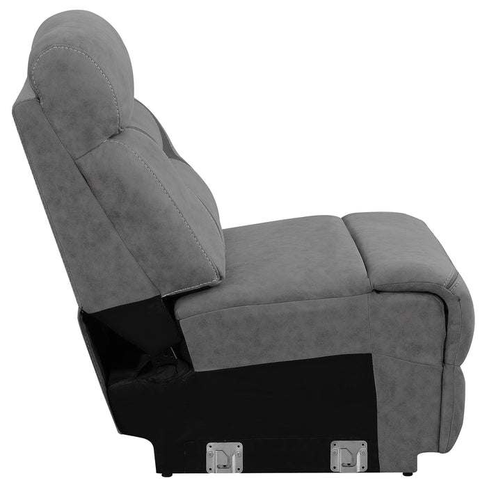 Higgins Upholstered Armless Chair Grey - Casa Morelos / Coahuila Furniture (Oklahoma City, OK)