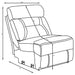 Higgins Upholstered Armless Chair Grey - Casa Morelos / Coahuila Furniture (Oklahoma City, OK)