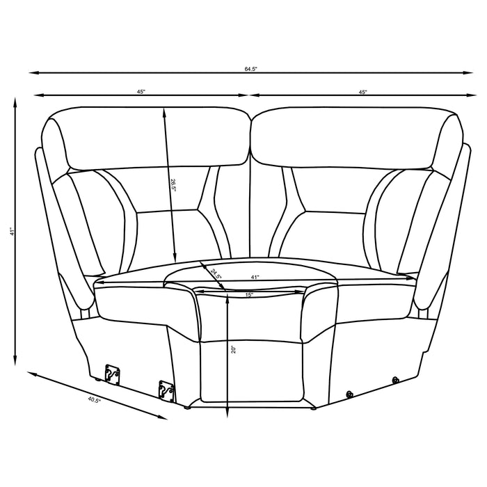 Higgins Reclining Sectionals Corner Chair - Casa Morelos / Coahuila Furniture (Oklahoma City, OK)