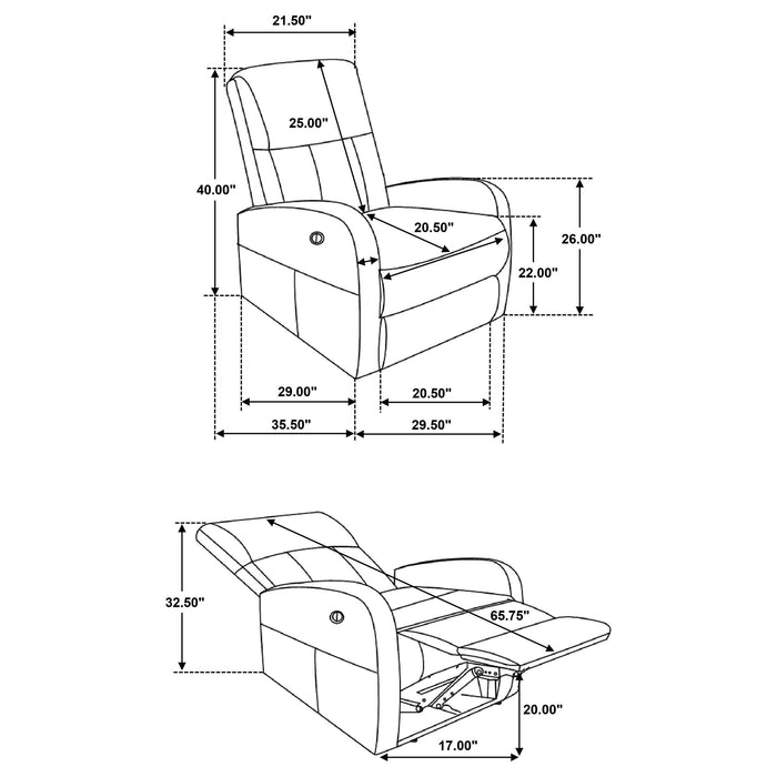 Grant Power Recliner - Casa Morelos / Coahuila Furniture (Oklahoma City, OK)