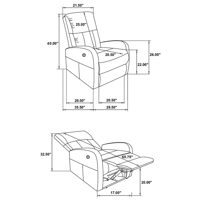 Grant Power Recliner - Casa Morelos / Coahuila Furniture (Oklahoma City, OK)