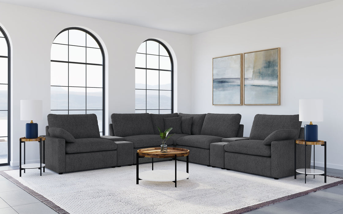 Collins Black & White Reclining Sectional - Casa Morelos / Coahuila Furniture (Oklahoma City, OK)