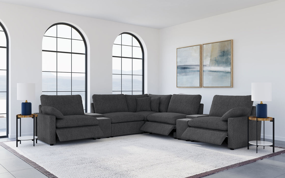 Collins Black & White Reclining Sectional - Casa Morelos / Coahuila Furniture (Oklahoma City, OK)