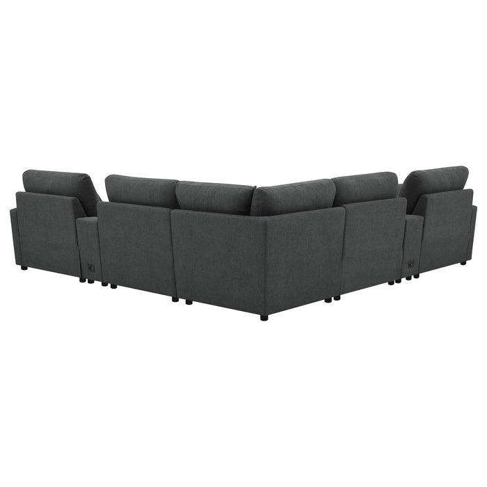 Collins Black & White Reclining Sectional - Casa Morelos / Coahuila Furniture (Oklahoma City, OK)