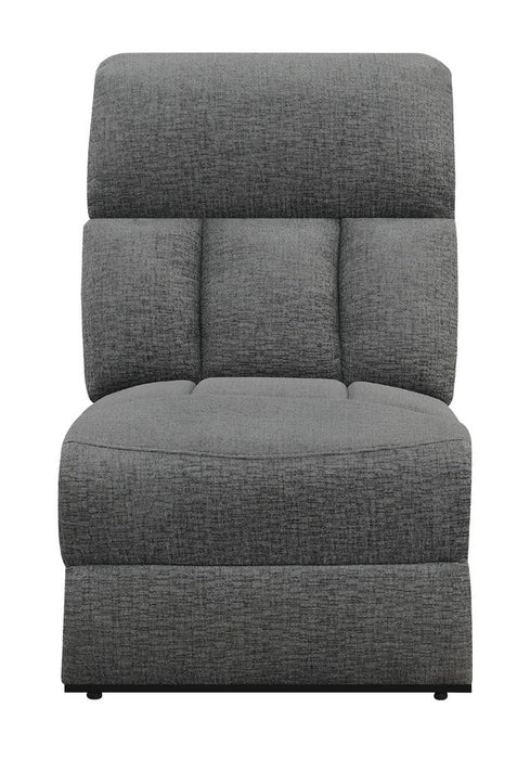 Bahrain Upholstered Armless Chair Charcoal - Casa Morelos / Coahuila Furniture (Oklahoma City, OK)