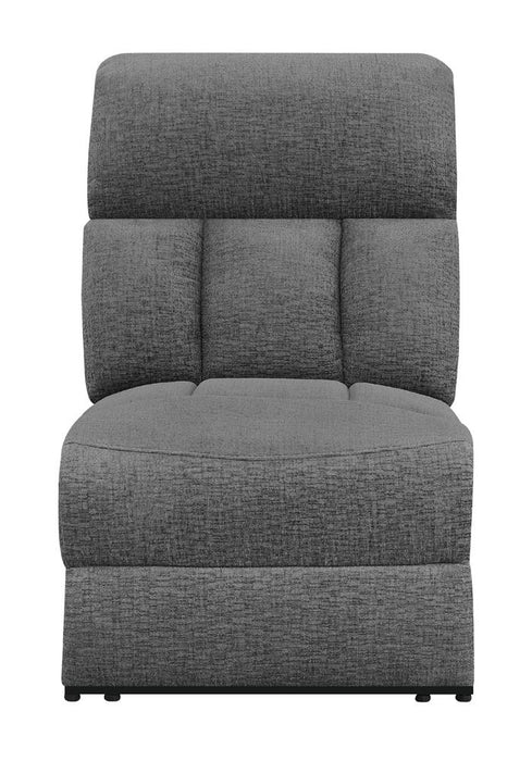 Bahrain Upholstered Armless Power Recliner Charcoal - Casa Morelos / Coahuila Furniture (Oklahoma City, OK)