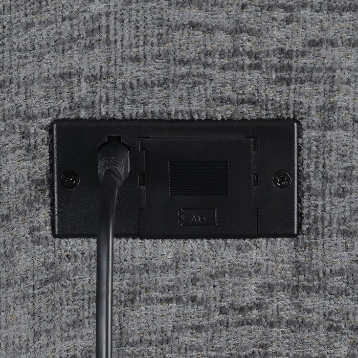 Bahrain Upholstered Armless Recliner Charcoal - Casa Morelos / Coahuila Furniture (Oklahoma City, OK)
