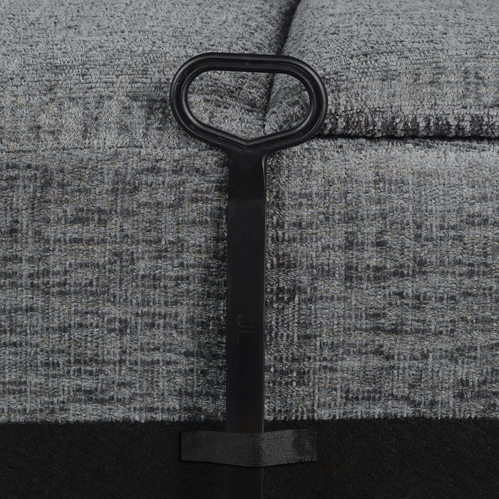 Bahrain Upholstered Armless Recliner Charcoal - Casa Morelos / Coahuila Furniture (Oklahoma City, OK)
