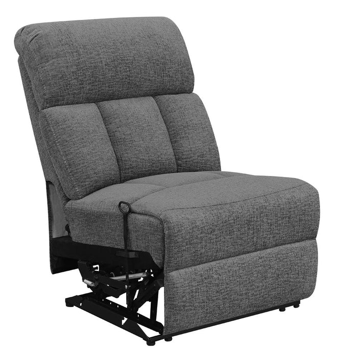 Bahrain Upholstered Armless Recliner Charcoal - Casa Morelos / Coahuila Furniture (Oklahoma City, OK)