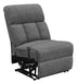 Bahrain Upholstered Armless Recliner Charcoal - Casa Morelos / Coahuila Furniture (Oklahoma City, OK)