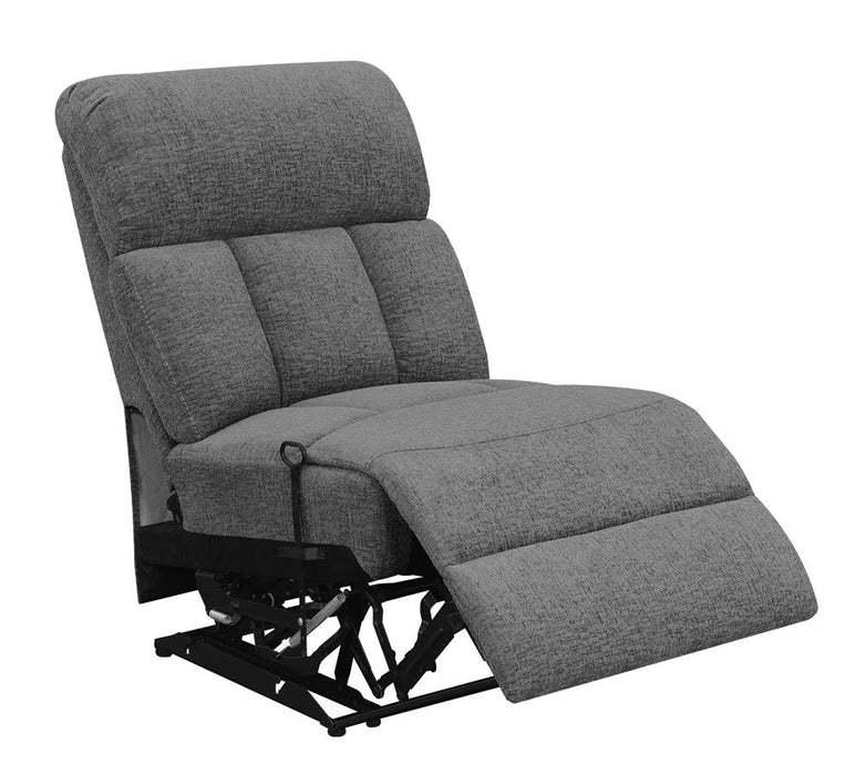 Bahrain Upholstered Armless Recliner Charcoal - Casa Morelos / Coahuila Furniture (Oklahoma City, OK)