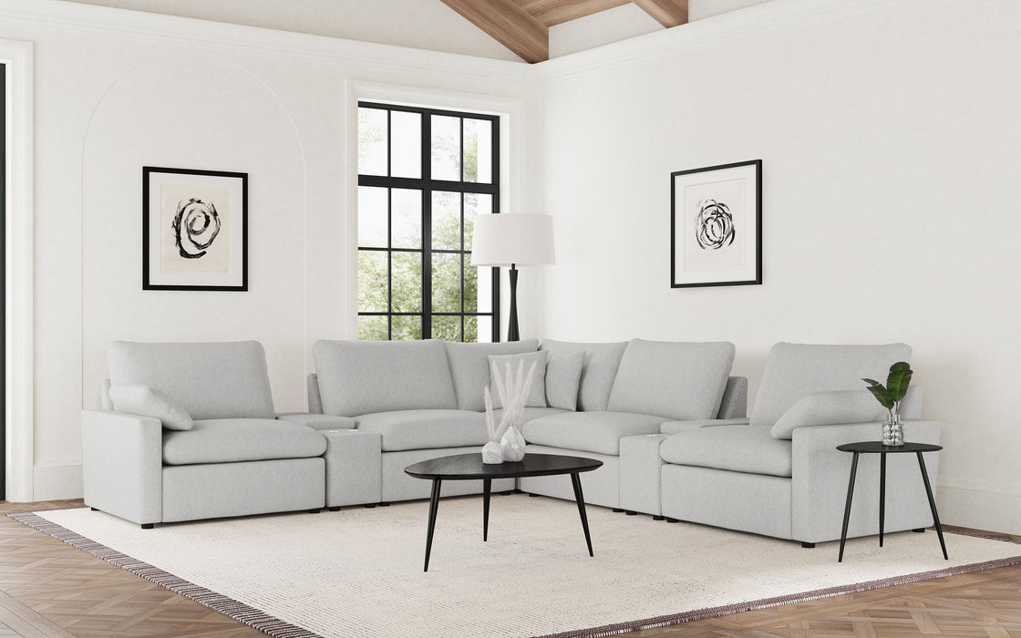 Collins Black & White Reclining Sectional - Casa Morelos / Coahuila Furniture (Oklahoma City, OK)