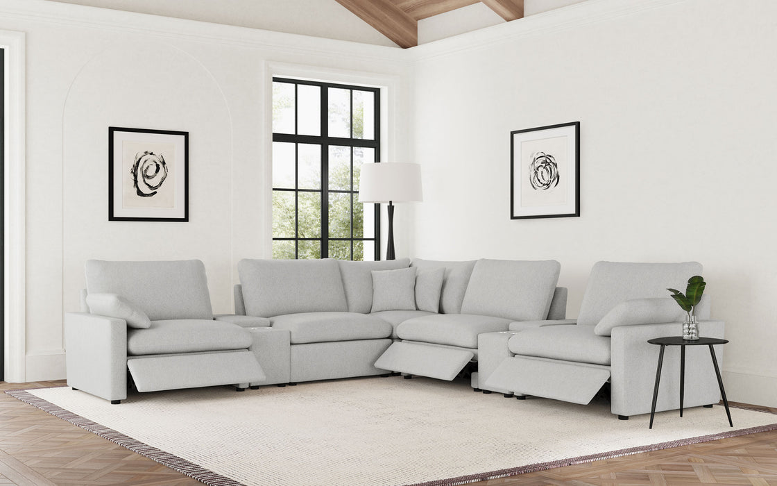 Collins Black & White Reclining Sectional - Casa Morelos / Coahuila Furniture (Oklahoma City, OK)
