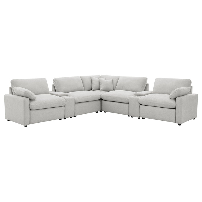 Collins Black & White Reclining Sectional - Casa Morelos / Coahuila Furniture (Oklahoma City, OK)