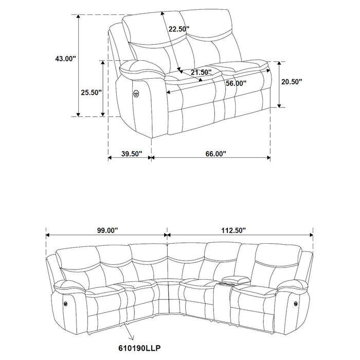 Sycamore Reclining Sectionals - Casa Morelos / Coahuila Furniture (Oklahoma City, OK)