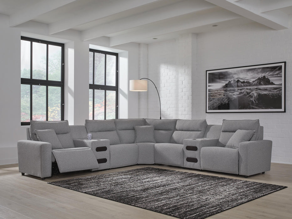 Modmax II Power Reclining Sectional with Audio Consoles - Casa Morelos / Coahuila Furniture (Oklahoma City, OK)