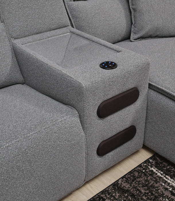 Modmax II Power Reclining Sectional with Audio Consoles - Casa Morelos / Coahuila Furniture (Oklahoma City, OK)