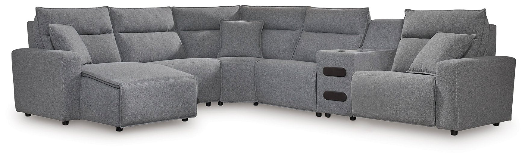 ModMax II Reclining Sectional with Chaise and Audio Console - Casa Morelos / Coahuila Furniture (Oklahoma City, OK)