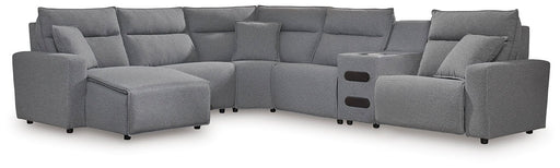 ModMax II Reclining Sectional with Chaise and Audio Console - Casa Morelos / Coahuila Furniture (Oklahoma City, OK)