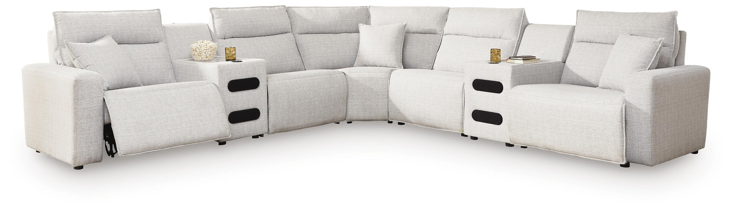 Modmax II Power Reclining Sectional with Audio Consoles - Casa Morelos / Coahuila Furniture (Oklahoma City, OK)