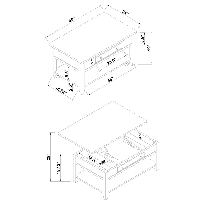Bradford Coffee Table Sets - Casa Morelos / Coahuila Furniture (Oklahoma City, OK)