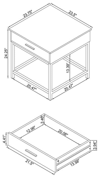 Byers End Table - Casa Morelos / Coahuila Furniture (Oklahoma City, OK)