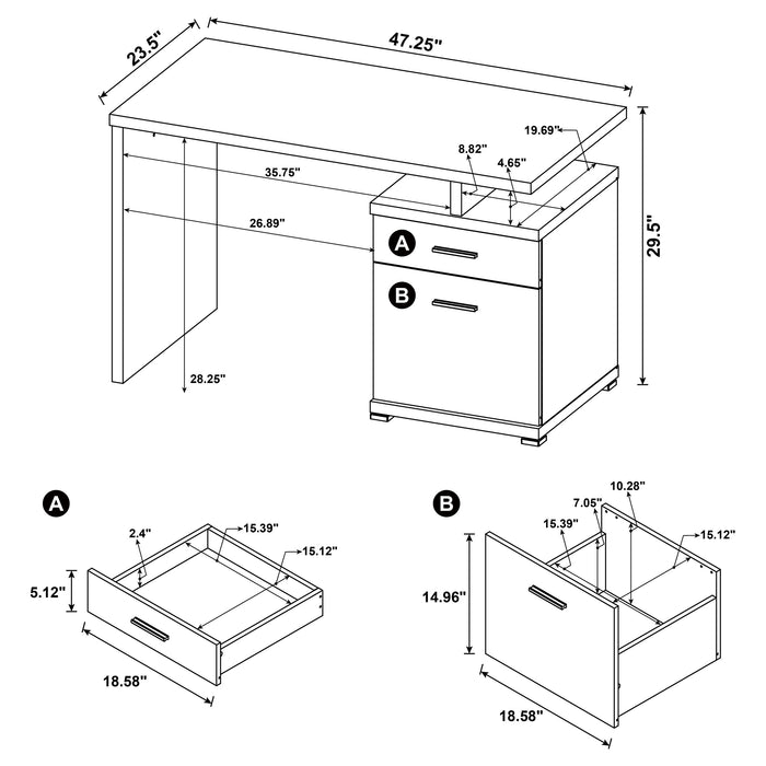 Irving Computer Desk - Casa Morelos / Coahuila Furniture (Oklahoma City, OK)