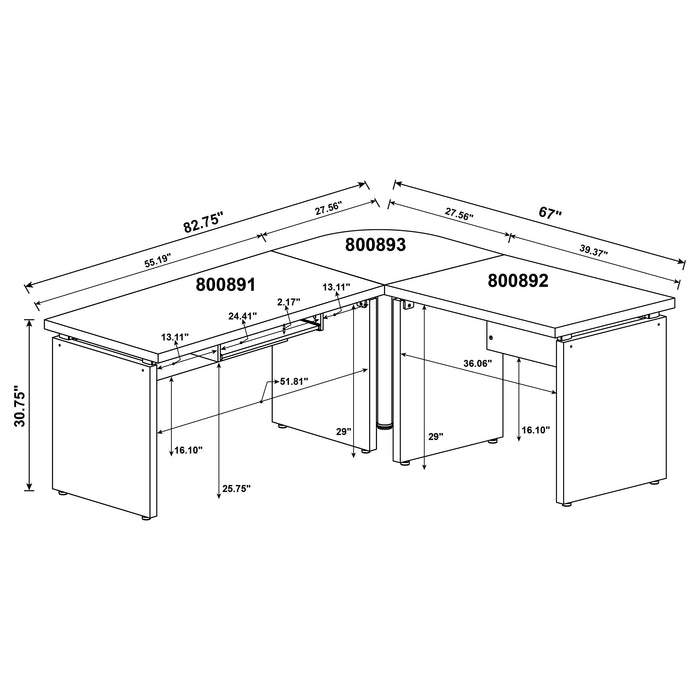 Skylar L-Shape Desks - Casa Morelos / Coahuila Furniture (Oklahoma City, OK)