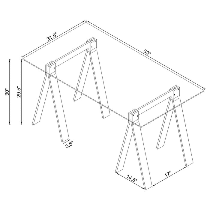 Amaturo Writing Desk - Casa Morelos / Coahuila Furniture (Oklahoma City, OK)