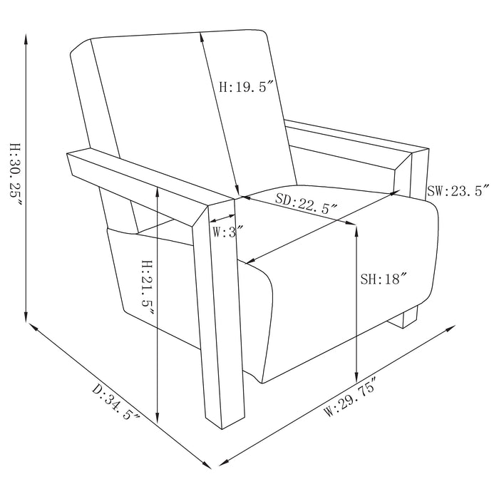 Fitzroy Accent Chair - Casa Morelos / Coahuila Furniture (Oklahoma City, OK)