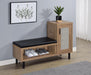 Teller 1-door Entryway Shoe Storage Cabinet Natural Oak - Casa Morelos / Coahuila Furniture (Oklahoma City, OK)