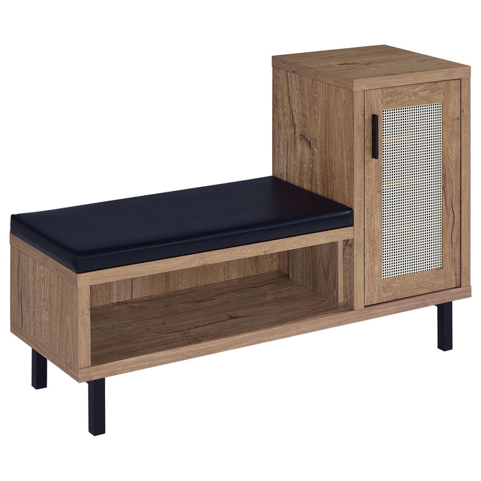 Teller 1-door Entryway Shoe Storage Cabinet Natural Oak - Casa Morelos / Coahuila Furniture (Oklahoma City, OK)
