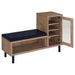 Teller 1-door Entryway Shoe Storage Cabinet Natural Oak - Casa Morelos / Coahuila Furniture (Oklahoma City, OK)